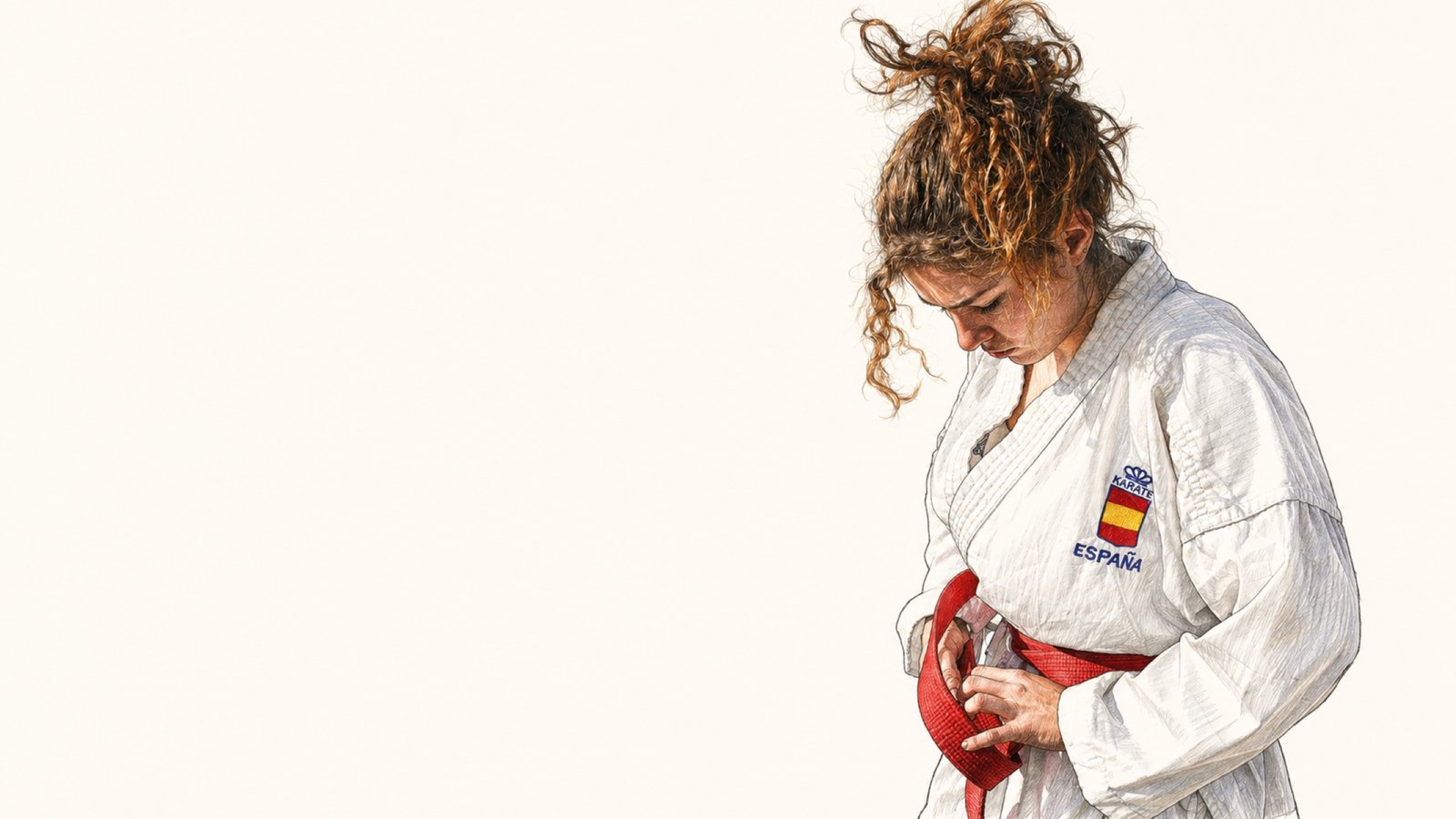 Cristina Ferrer con el karategi de la selección española